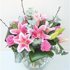 Love you Pink Lily and Rose Handtied 