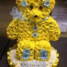 Bespoke 3D Sitting Teddy Funeral Tribute 