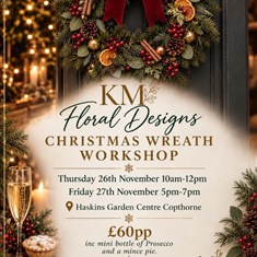 Christmas Wreath Workshop - Thurs 26th Nov